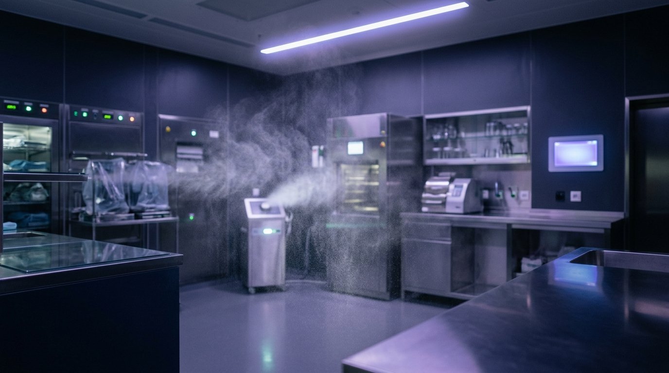 Oxy Matrix automated whole-room disinfection in action